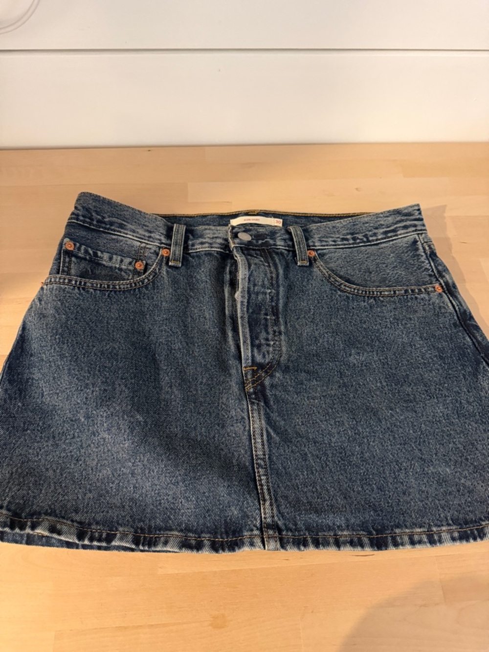 Levi's Dark Blue Denim Mini Skirt
